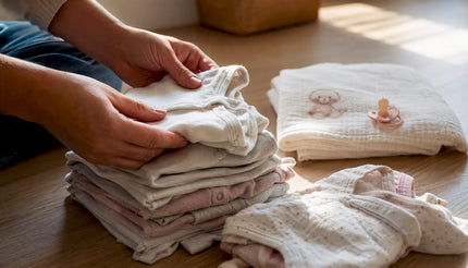 Babykleertjes in maat 50 en 56 netjes klaarleggen