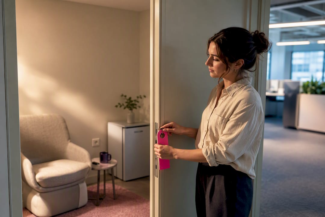 Afsluitbare plek om te kolven op kantoor