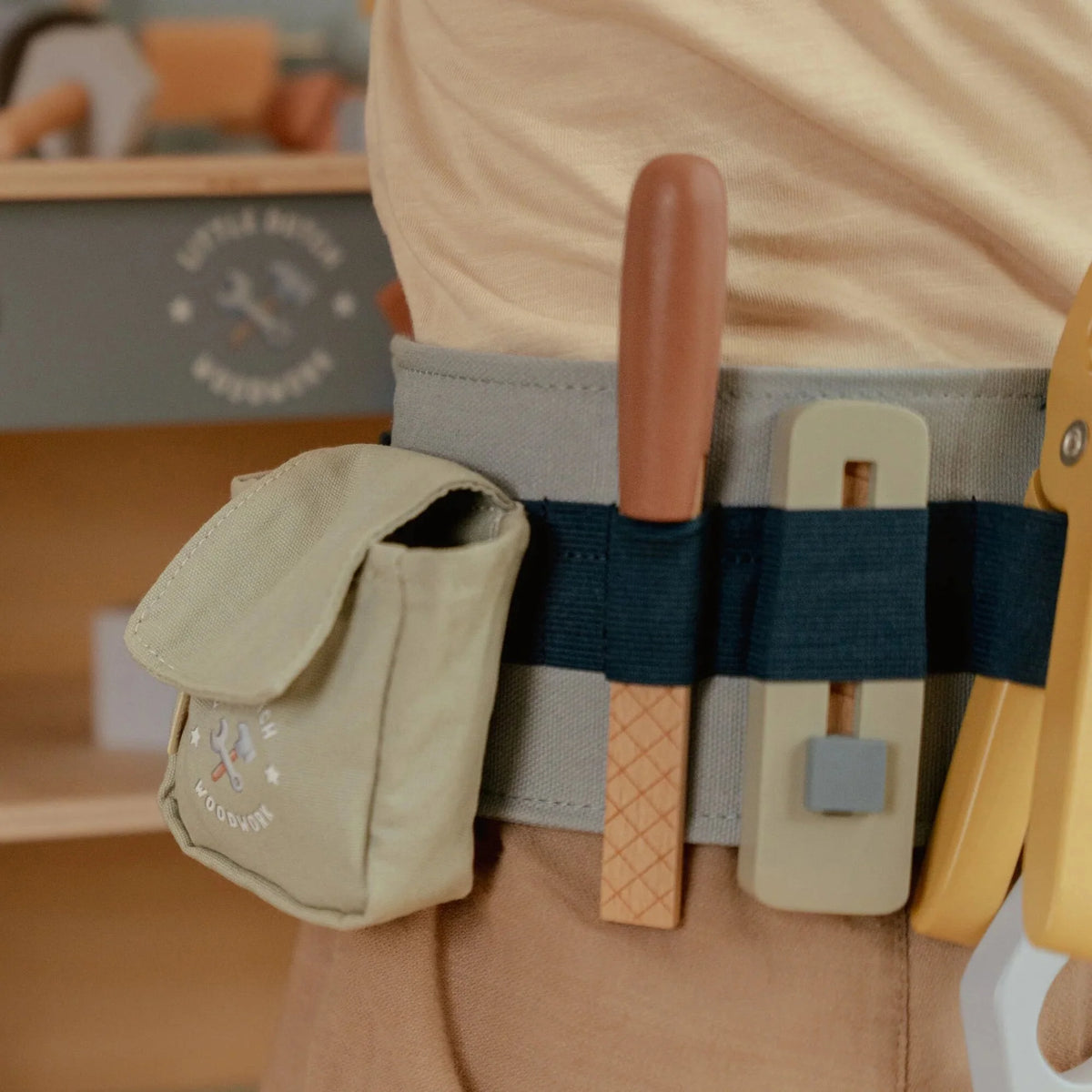 Houten gereedschapsriem