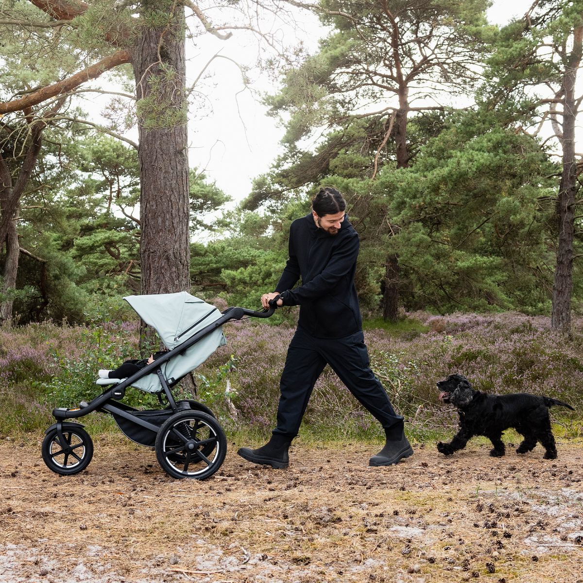 Thule Urban Glide 3 + Thule Maple pasgeborene bundel - Zwart