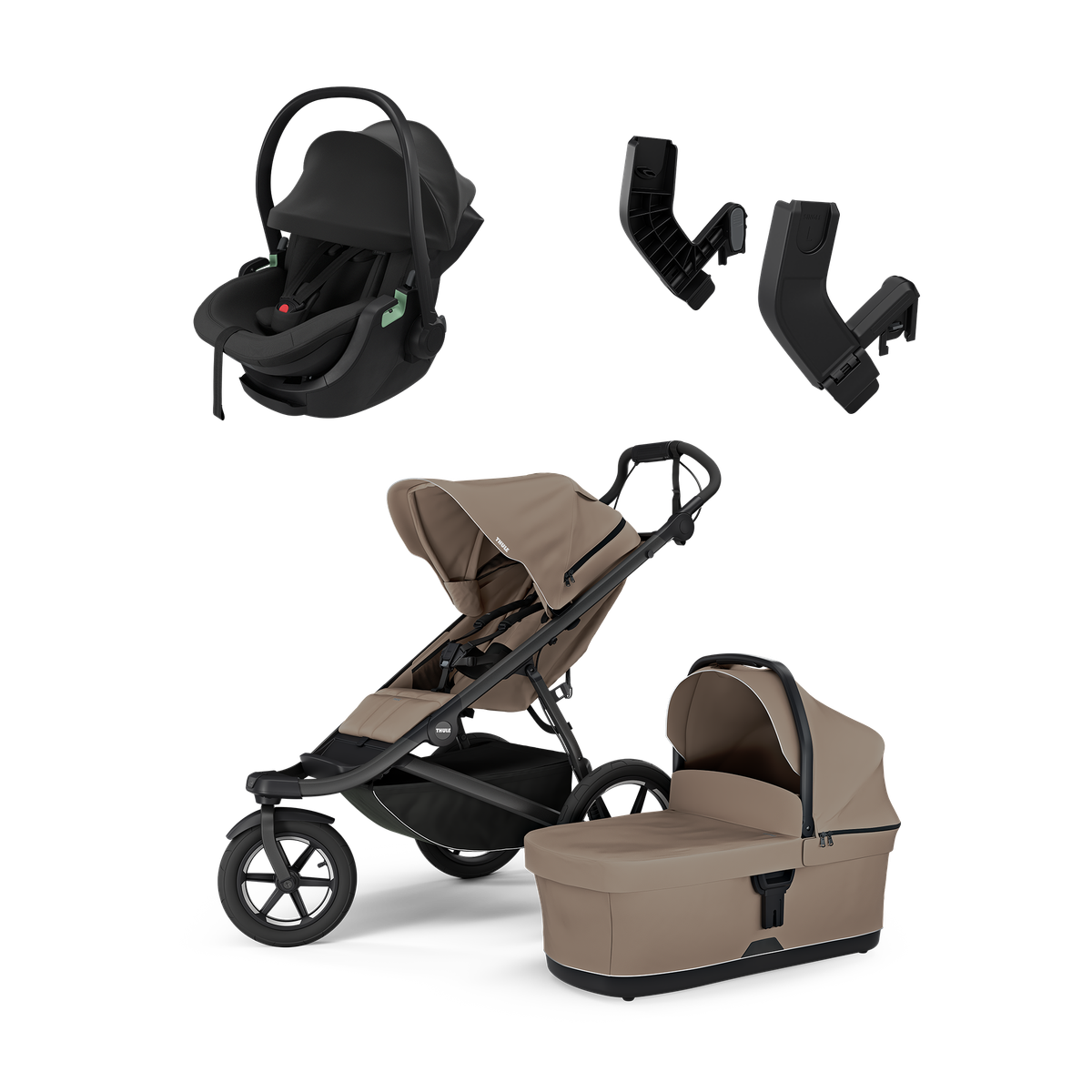 Thule Urban Glide 3 + Thule Maple pasgeborene bundel - Tinted Taupe