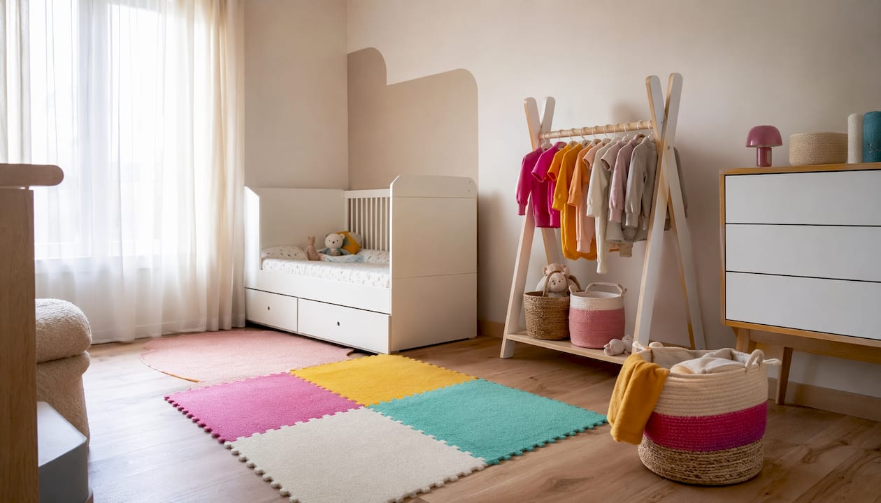 Fris babykamertje met praktische, slimme inrichting