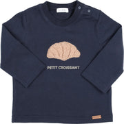 T-shirt lange mouw Aerodoux Petit Croissant Navy