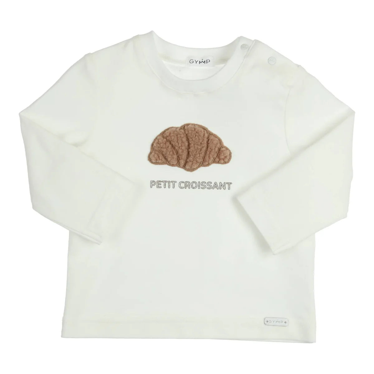 T-shirt lange mouw Aerodoux Petit Croissant Off White