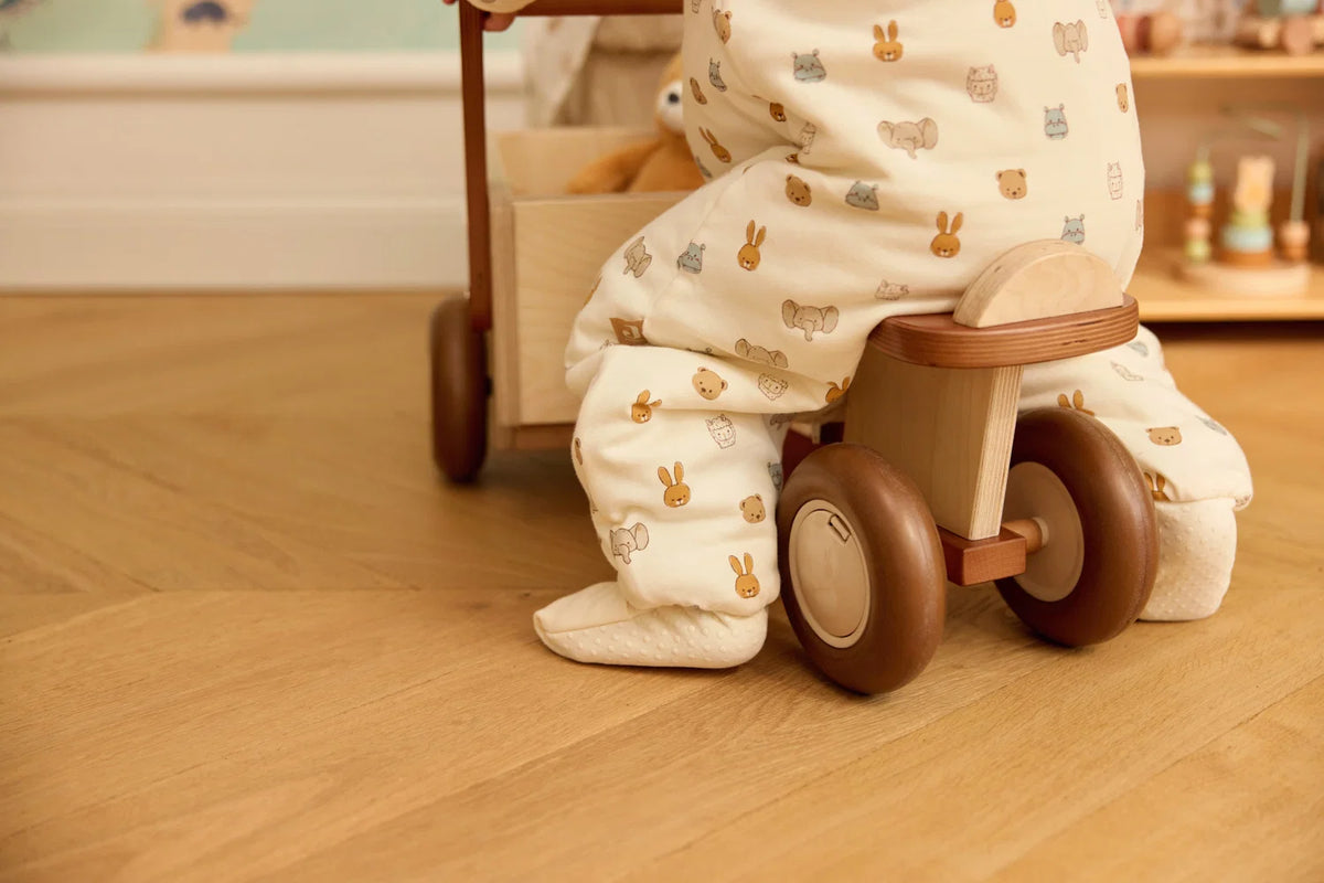 Slaapzak met Voeten en Afritsbare Mouwen – Jollies Sand - 80/86 cm