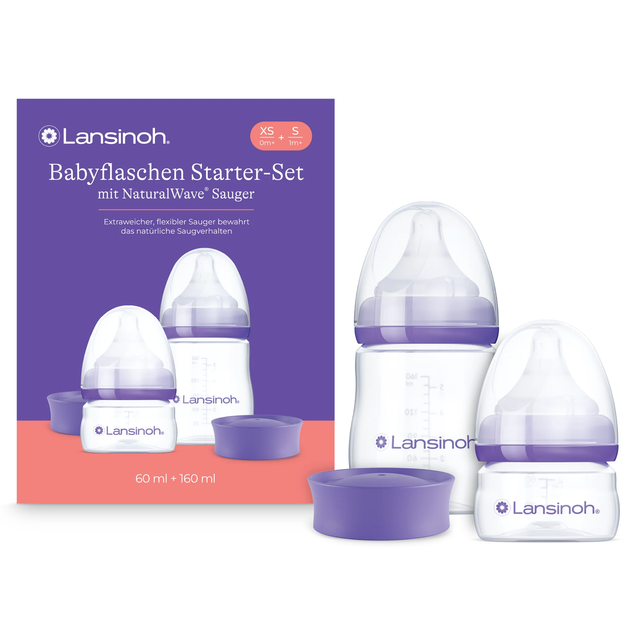 Starter-Set pasgeborenen Drinkflessen met NaturalWave® - spenen
