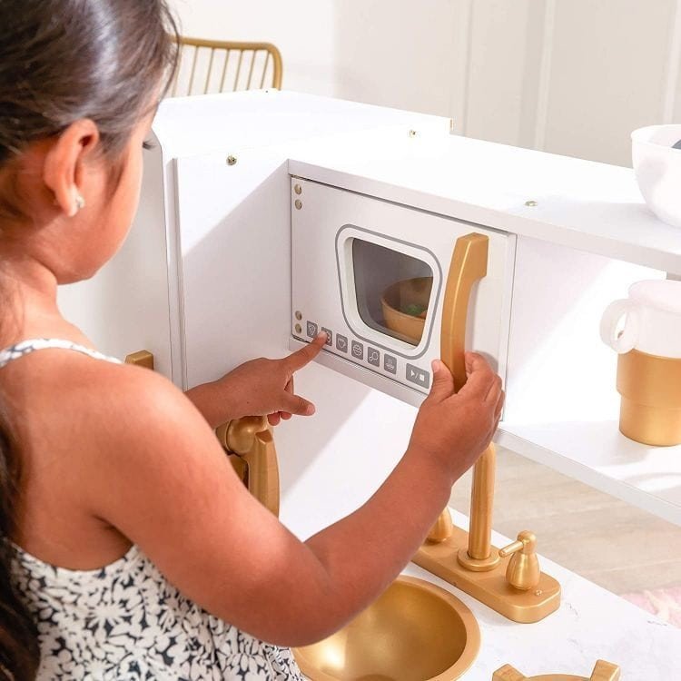 Angelove Grote Houten Speelkeuken – Wit met Goud - Casteleyn