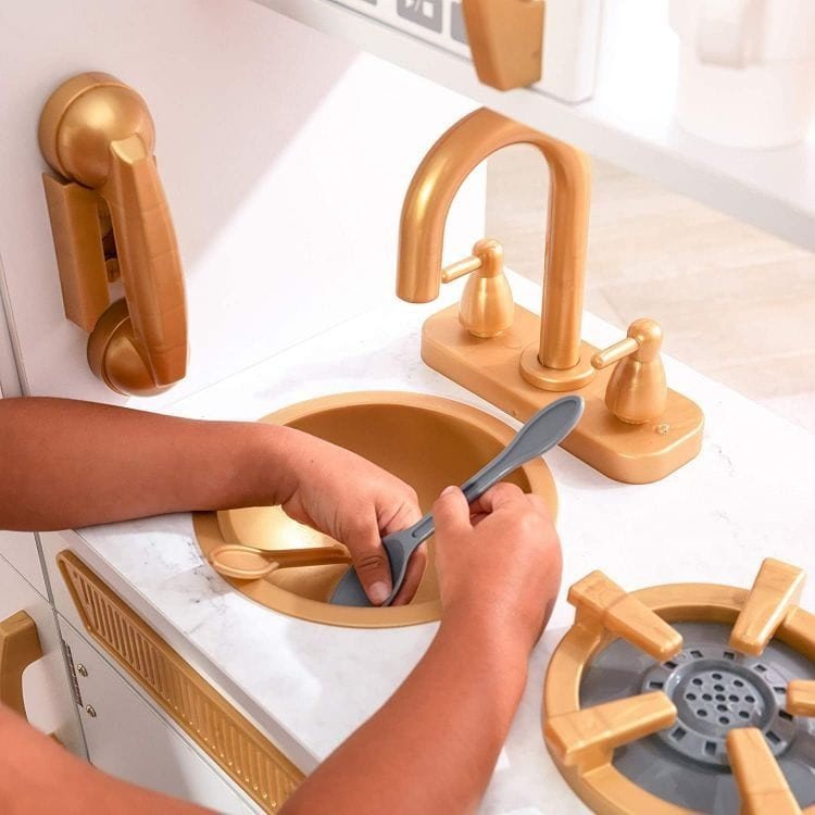 Angelove Grote Houten Speelkeuken – Wit met Goud - Casteleyn