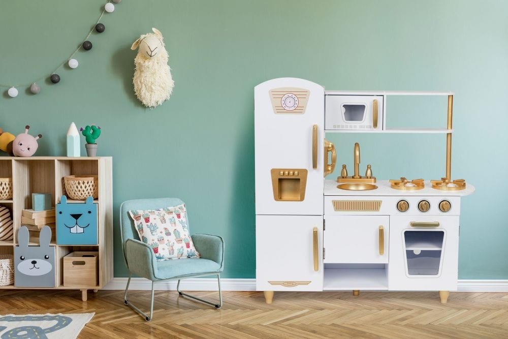 Angelove Grote Houten Speelkeuken – Wit met Goud - Casteleyn