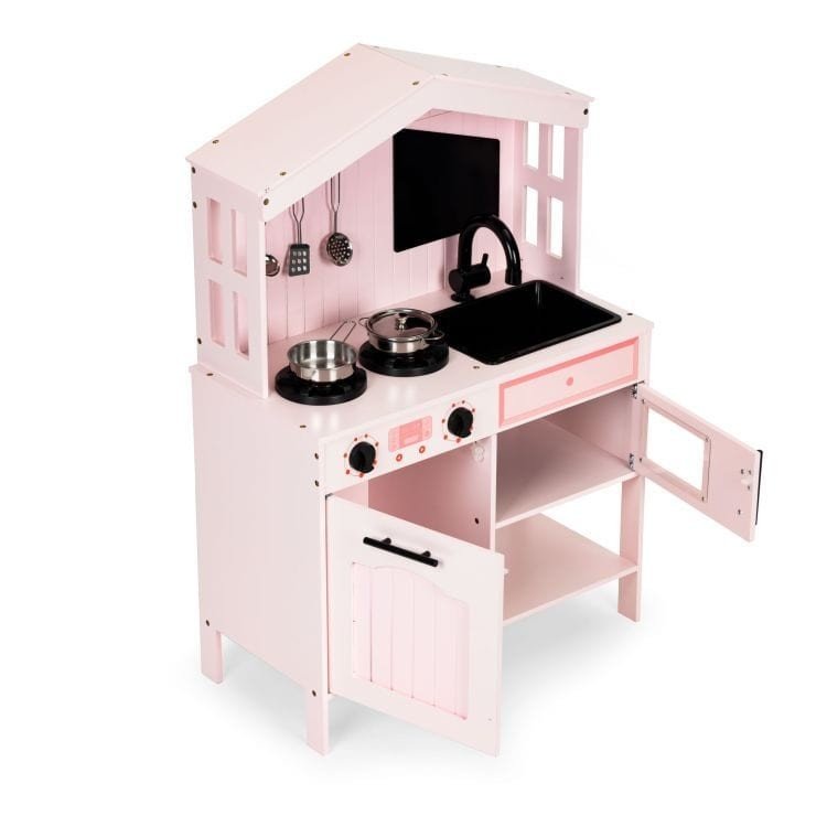 Angelove Roze Houten Speelkeuken met Oven, Magnetron en Accessoires - Casteleyn