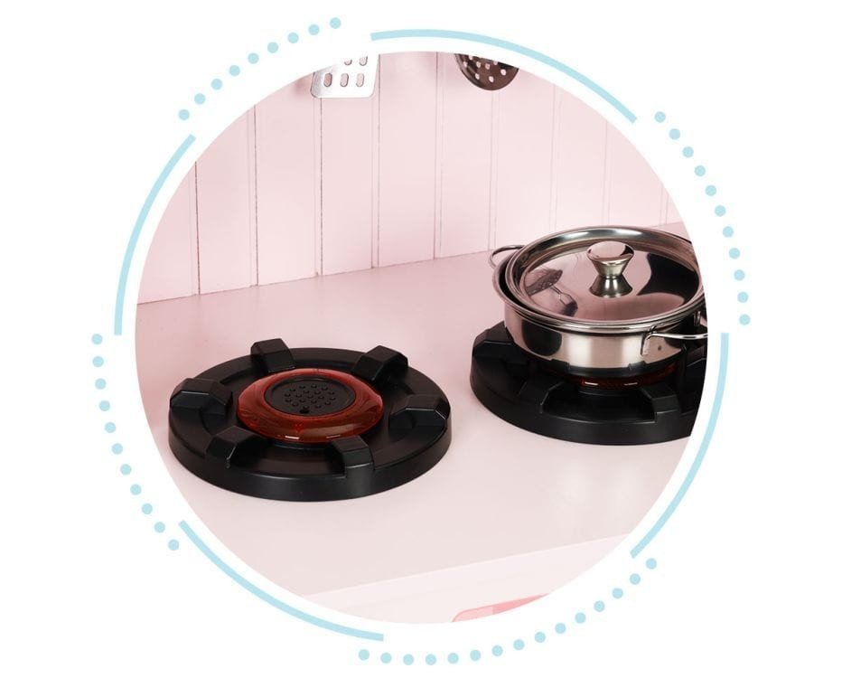 Angelove Roze Houten Speelkeuken met Oven, Magnetron en Accessoires - Casteleyn