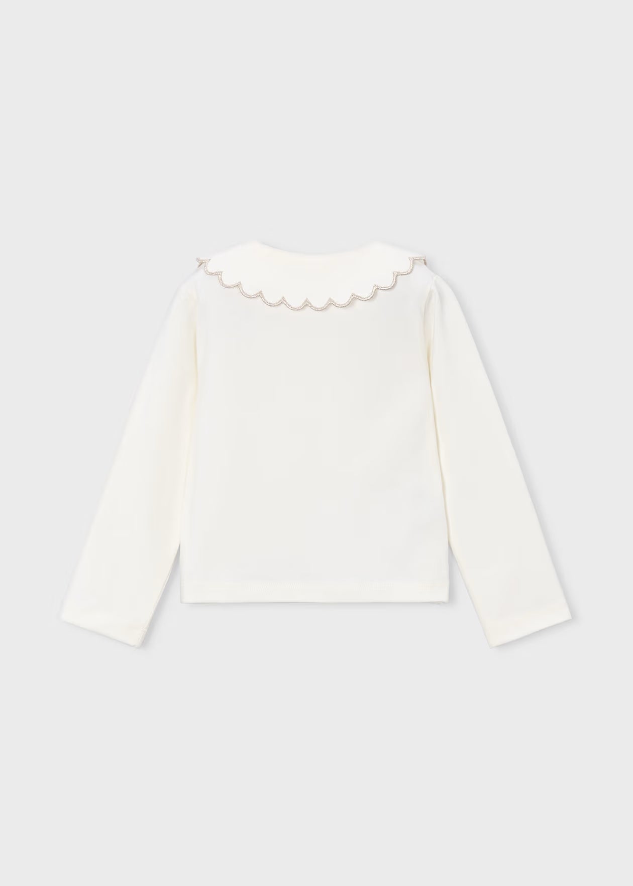 Basic girls' polo shirt with a Peter Pan collar