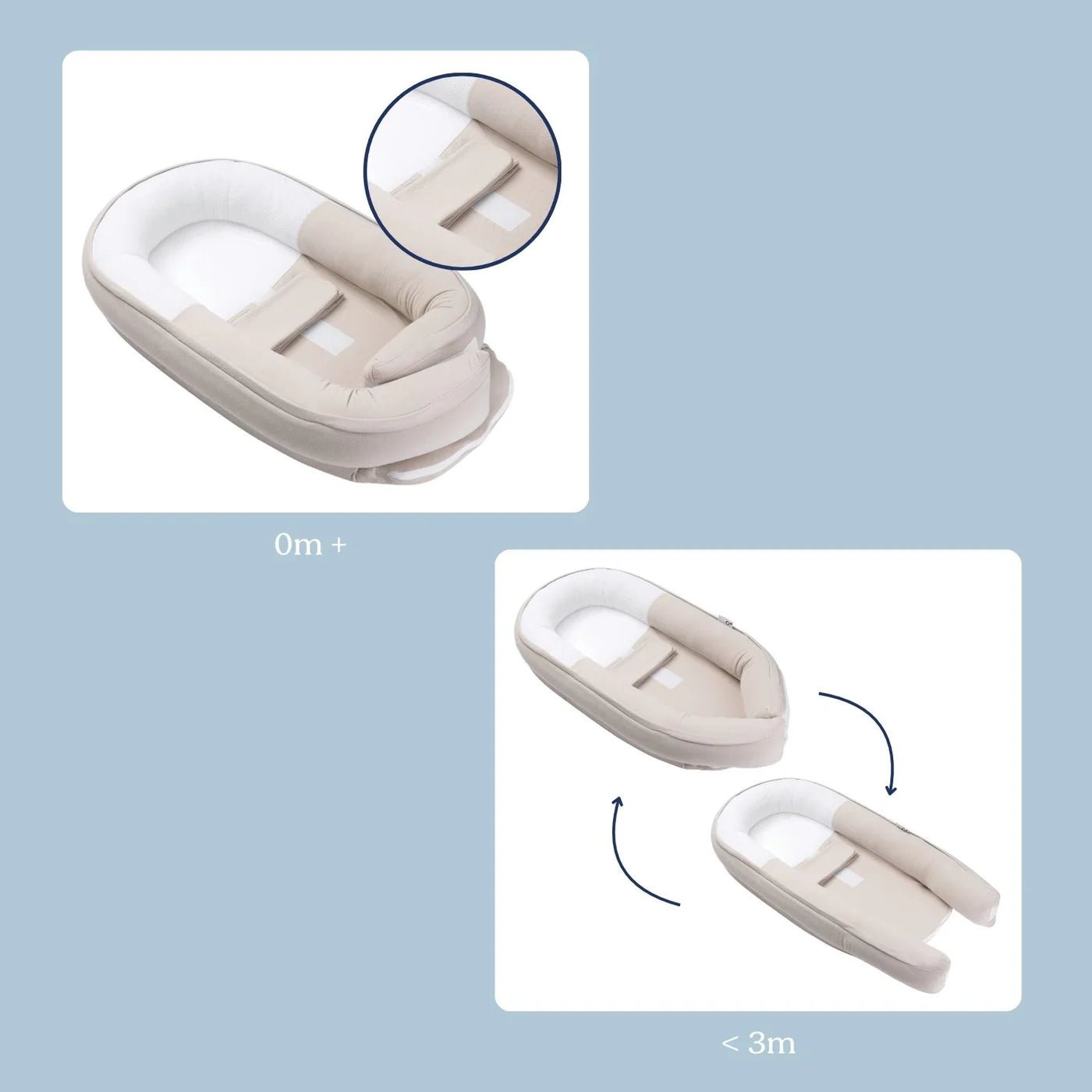 Cocoon - Babynestje - Tetra Jersey Sand - Casteleyn