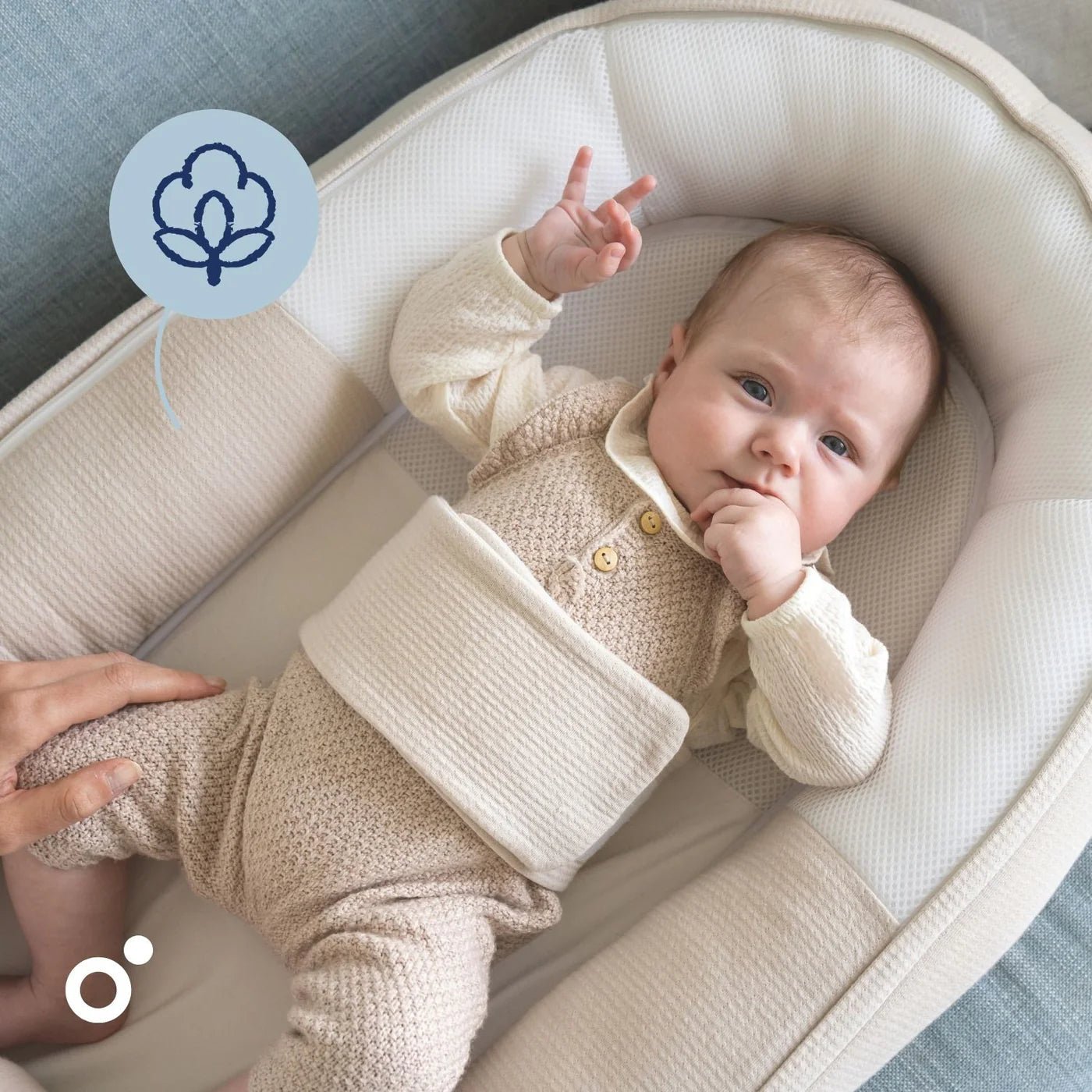 Cocoon - Babynestje - Tetra Jersey Sand - Casteleyn