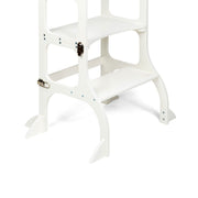 Ette Tete STEP'n'SIT 2-in-1 Leertoren en Tafel met Steunpoten – Wit - Casteleyn