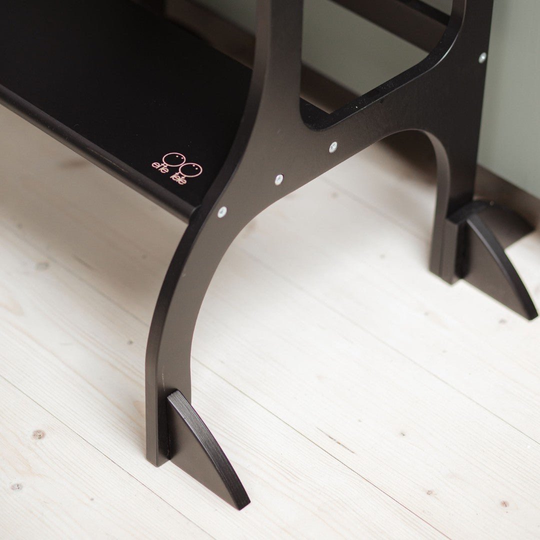 Ette Tete STEP'n'SIT 2-in-1 Leertoren en Tafel met Steunpoten – Zwart - Casteleyn