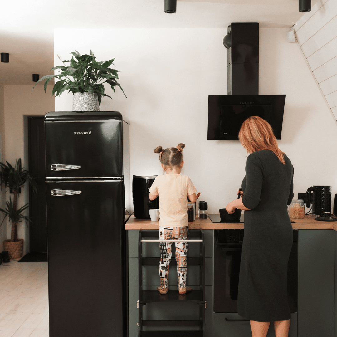 Ette Tete STEP'n'SIT 2-in-1 Leertoren en Tafel met Steunpoten – Zwart - Casteleyn