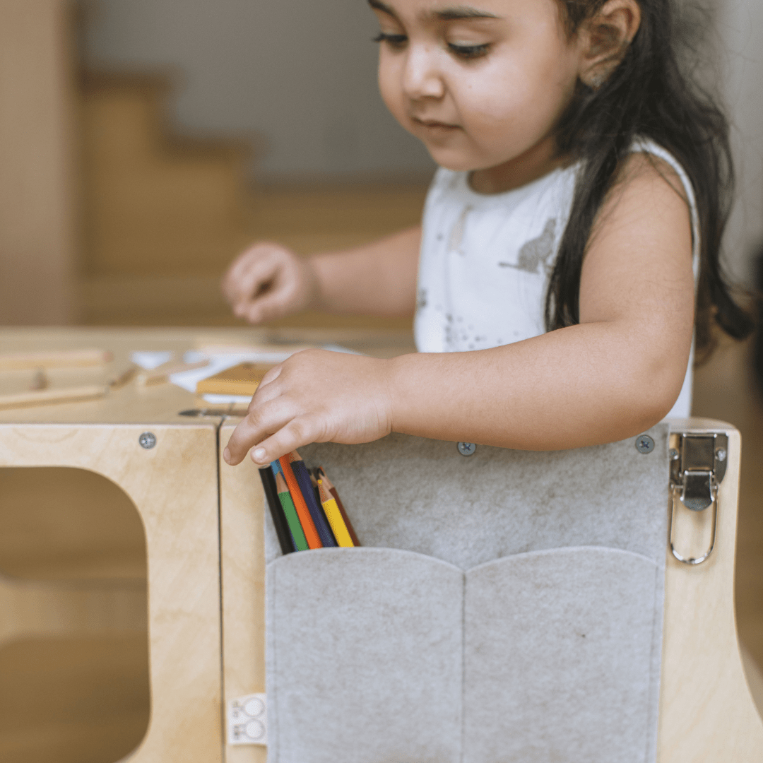 Ette Tete STEP'n'SIT 2-in-1 Leertoren en Tafel – Naturel Hout - Casteleyn
