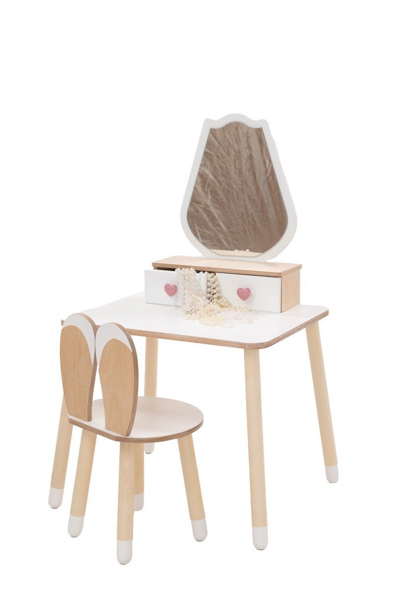 Family Prinsessen Kaptafel en Stoel met Spiegel – Tulp - Casteleyn