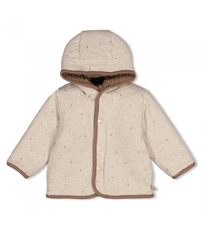Bouclé omkeerbaar jasje met capuchon - My Little Love