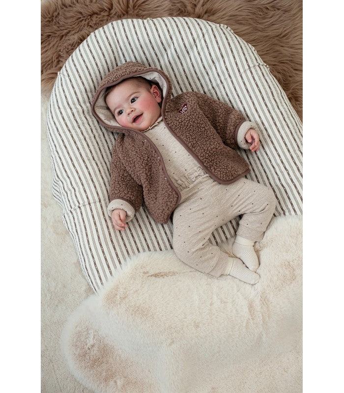 Bouclé omkeerbaar jasje met capuchon - My Little Love