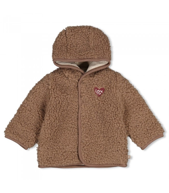 Bouclé omkeerbaar jasje met capuchon - My Little Love