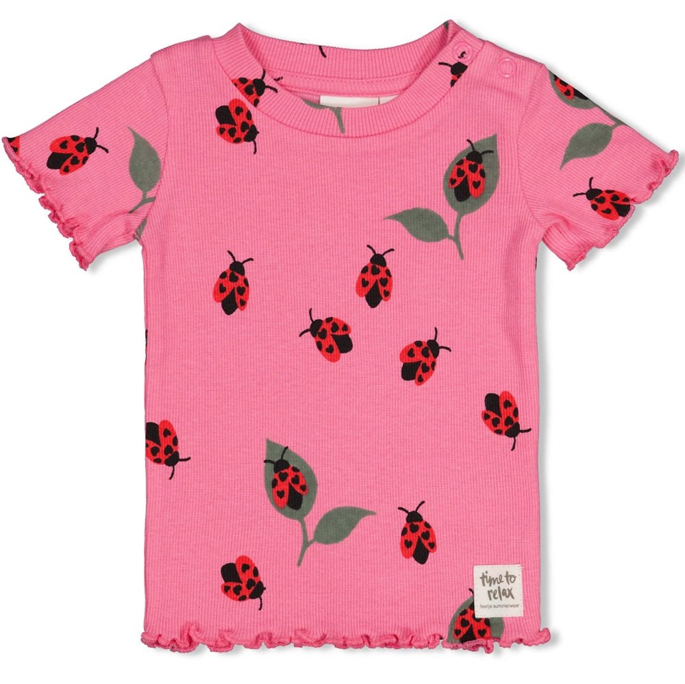 Feetje premium meisjes shortama - Lily Ladybug - Casteleyn
