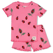Feetje premium meisjes shortama - Lily Ladybug