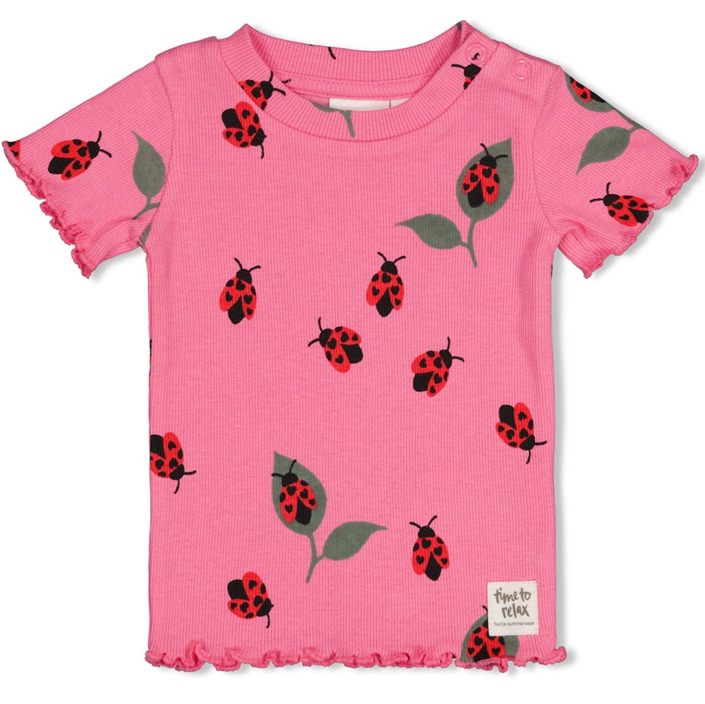 Feetje premium meisjes shortama - Lily Ladybug