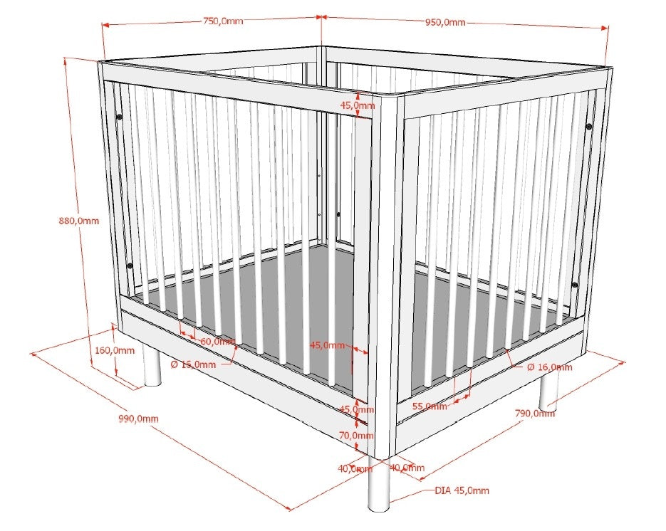 Jaxx Box - Forrest - 95 x 75 cm - Beech