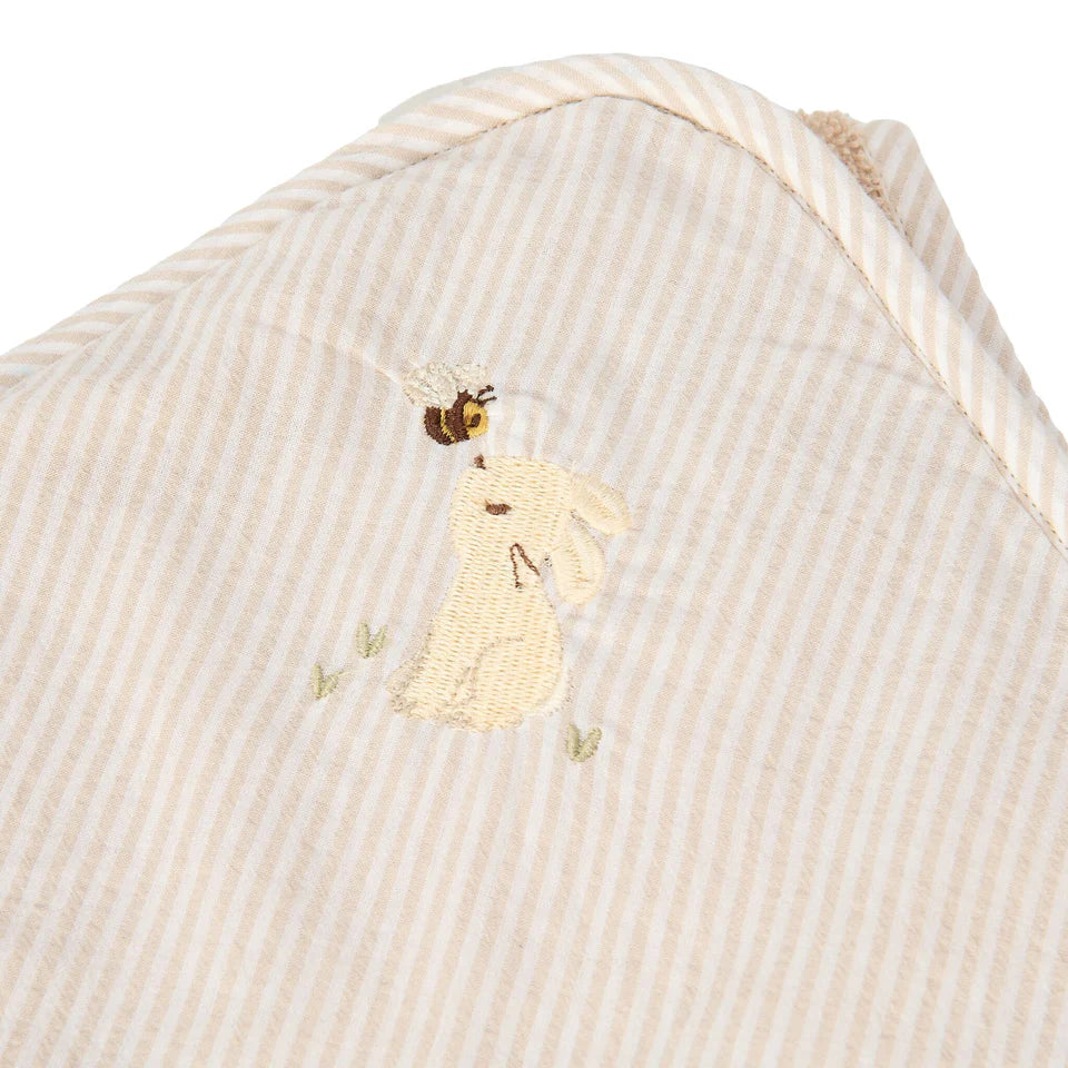 Little Dutch Badcape - Beige - 75 x 75 - Newborn Naturals - Baby Bunny