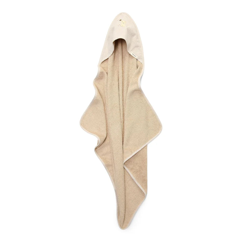 Little Dutch Badcape - Beige - 75 x 75 - Newborn Naturals - Baby Bunny