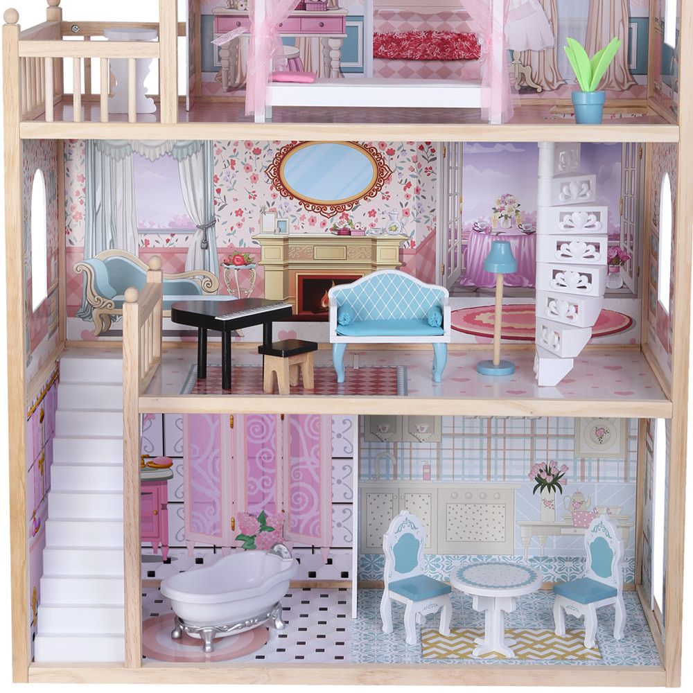 Gerardo's Toys Houten Poppenhuis Emily met LED-verlichting - Casteleyn