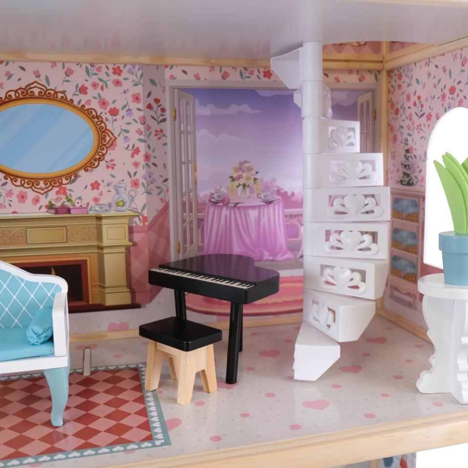 Gerardo's Toys Houten Poppenhuis Emily met LED-verlichting - Casteleyn