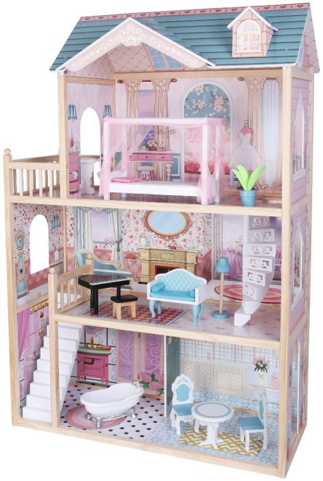 Gerardo's Toys Houten Poppenhuis Emily met LED-verlichting - Casteleyn