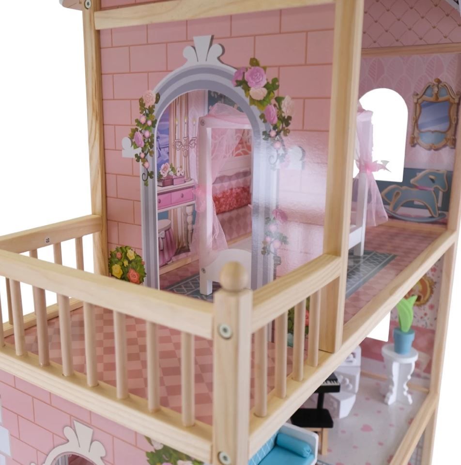 Gerardo's Toys Houten Poppenhuis Emily met LED-verlichting - Casteleyn