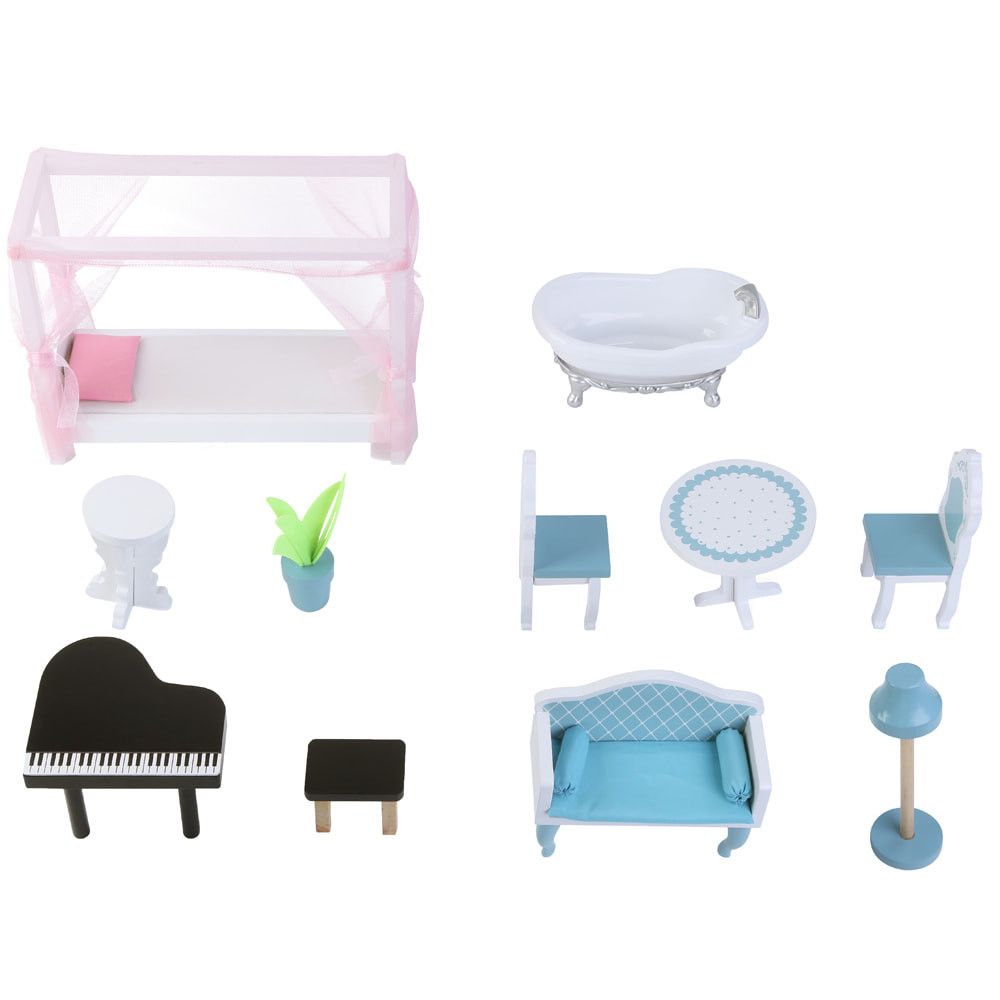 Gerardo's Toys Houten Poppenhuis Emily met LED-verlichting - Casteleyn