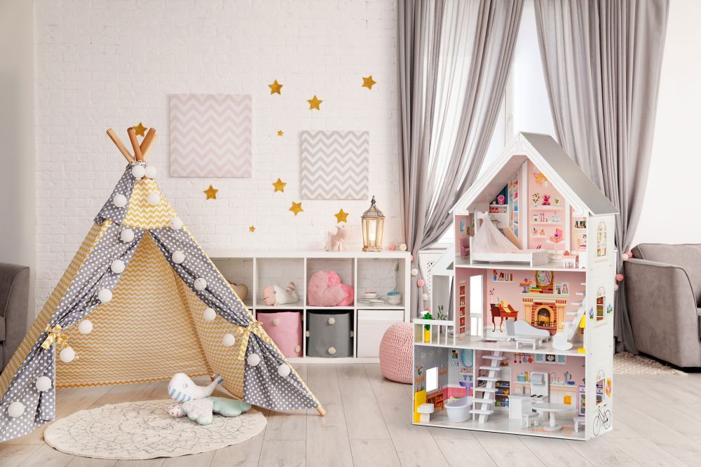 Gerardo's Toys Houten Poppenhuis Liselle met LED-verlichting - Casteleyn