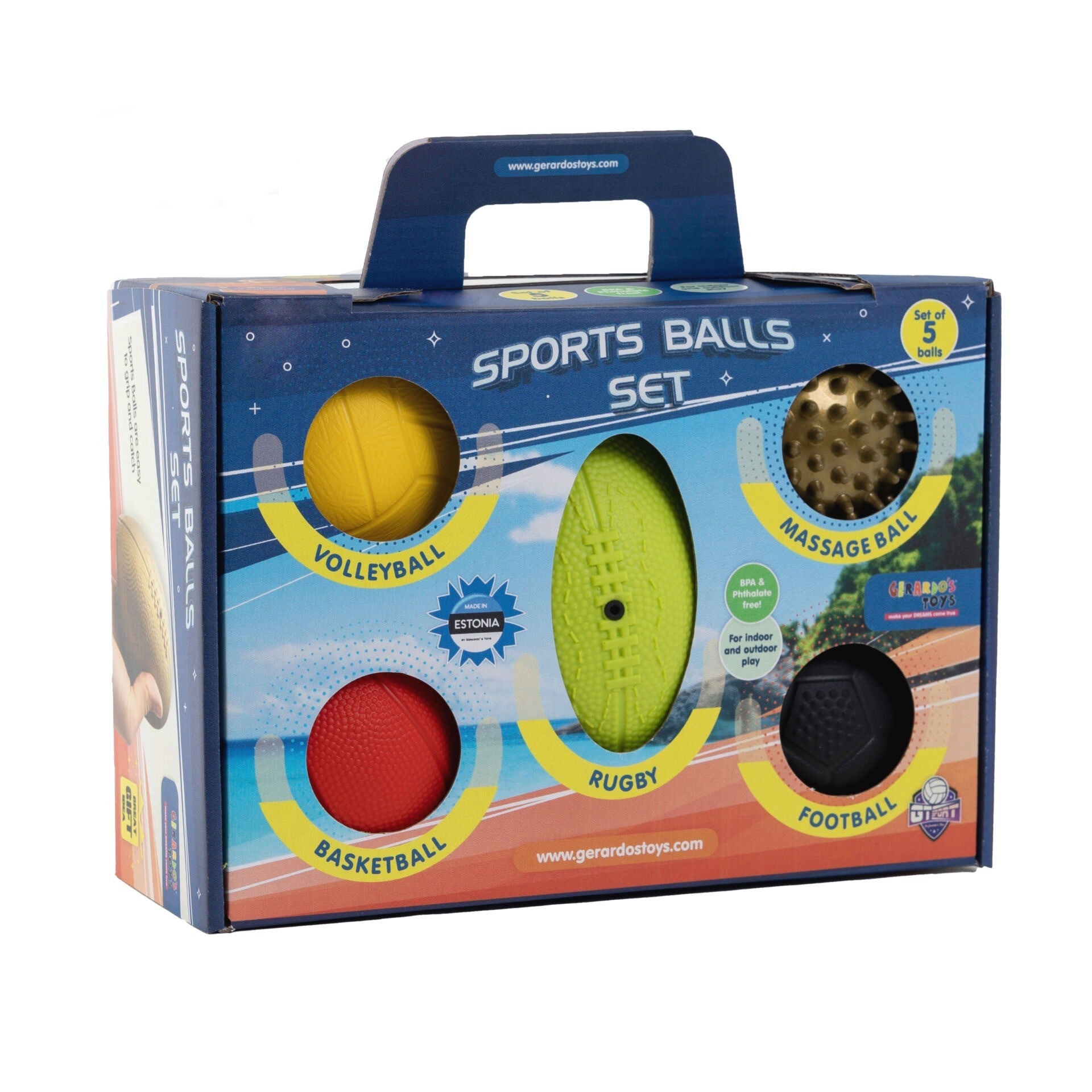 Gerardo's Toys Sportballen Set voor Kinderen – 5 stuks - Casteleyn