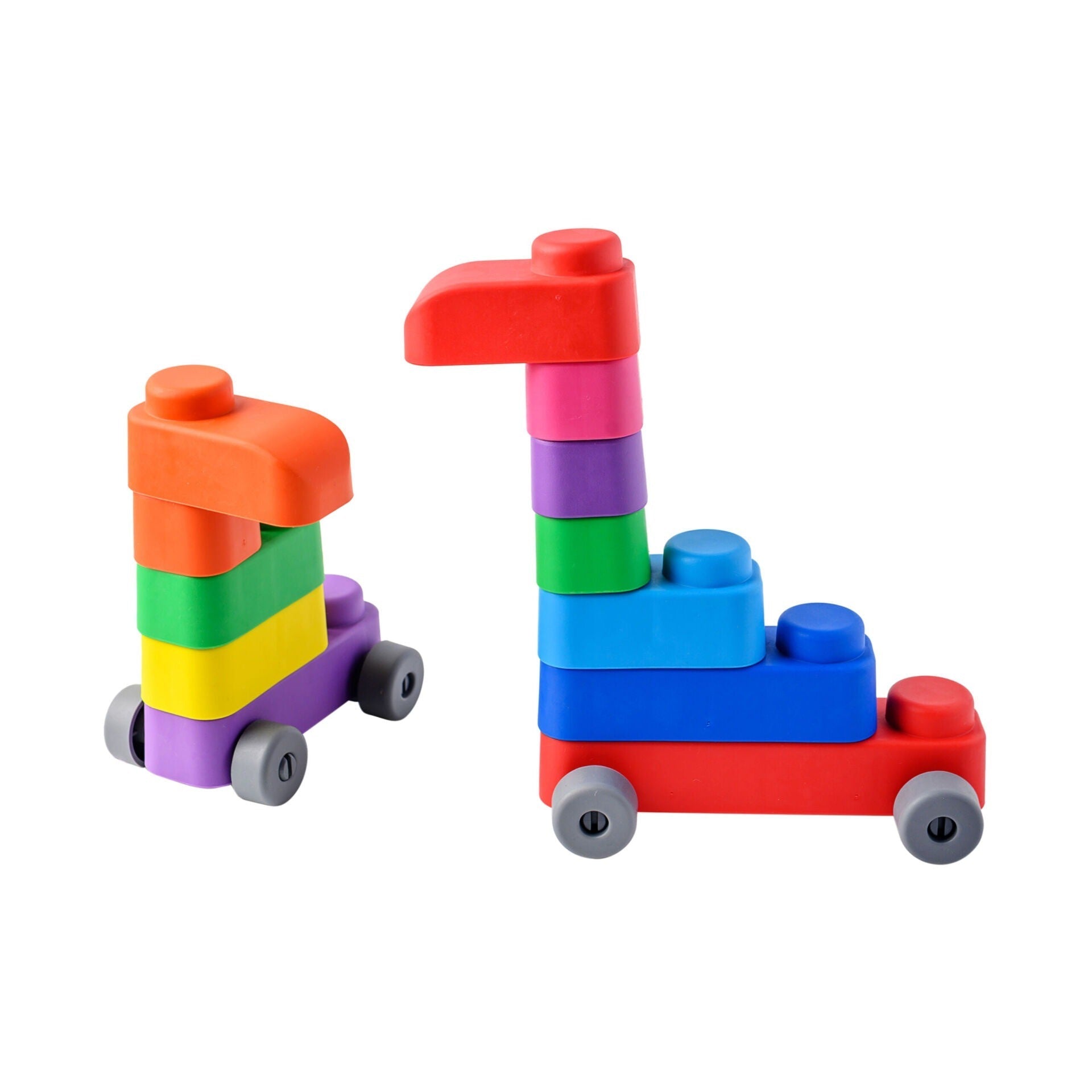 Gerardo's Toys Zachte Bouwblokken met Wielen – 21 stuks - Casteleyn