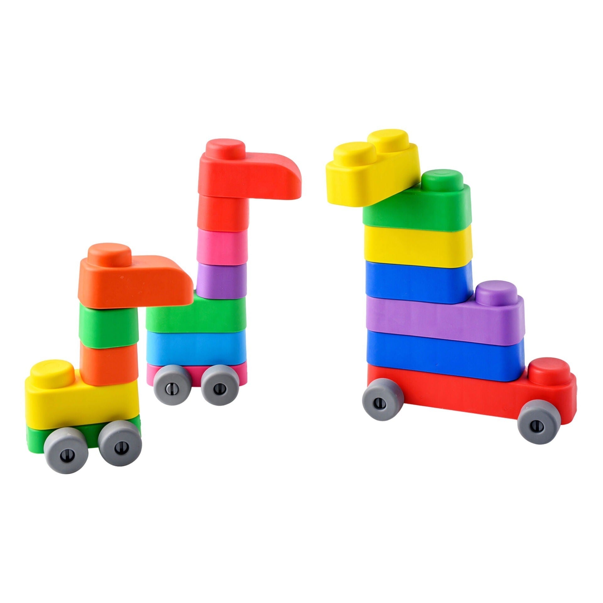 Gerardo's Toys Zachte Bouwblokken met Wielen – 33 stuks - Casteleyn