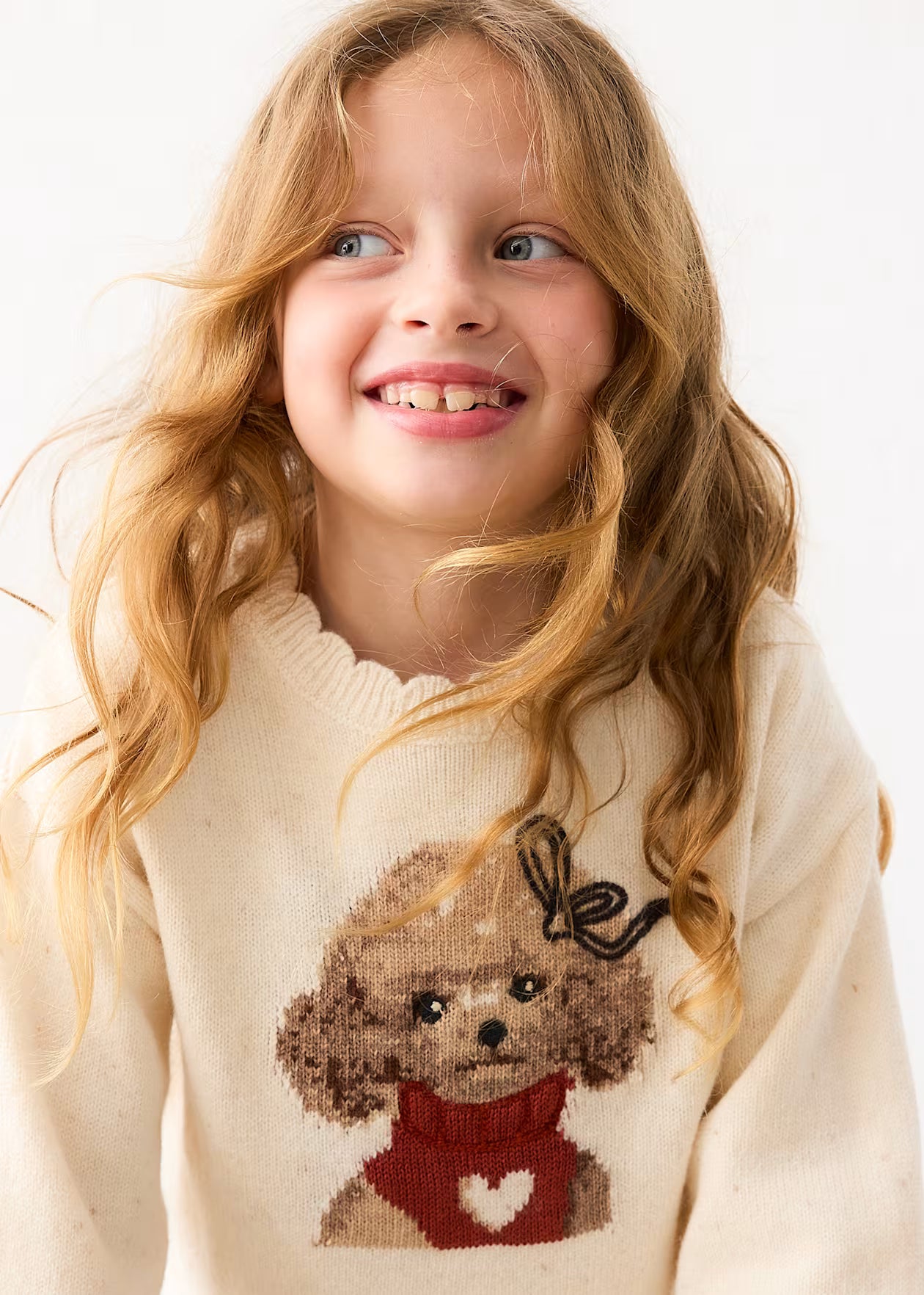 Girls' intarsia jumper