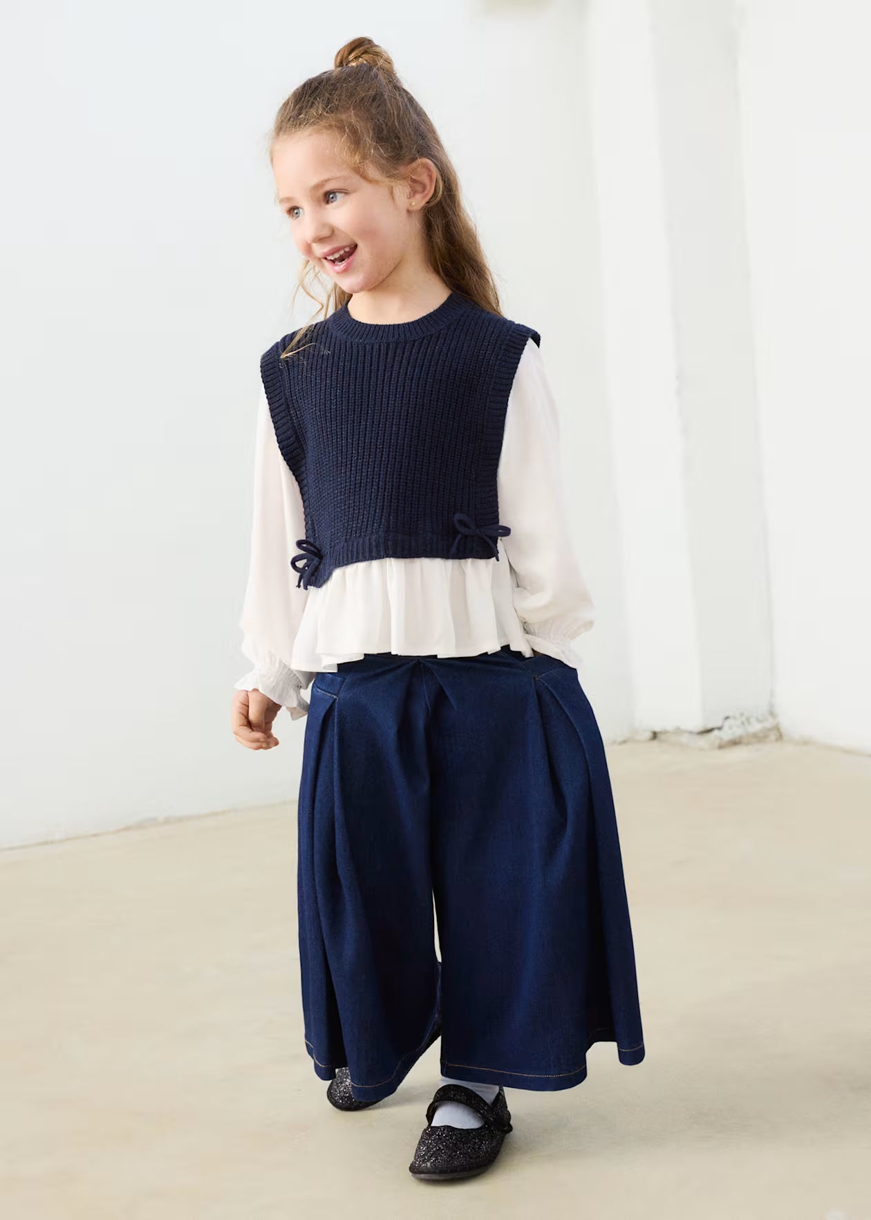 Meisjes Midi Skort – Super Dark Denim