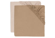 Hoeslaken - Jersey - 2 Stuks - Milky Coffee/ Ivory - Casteleyn