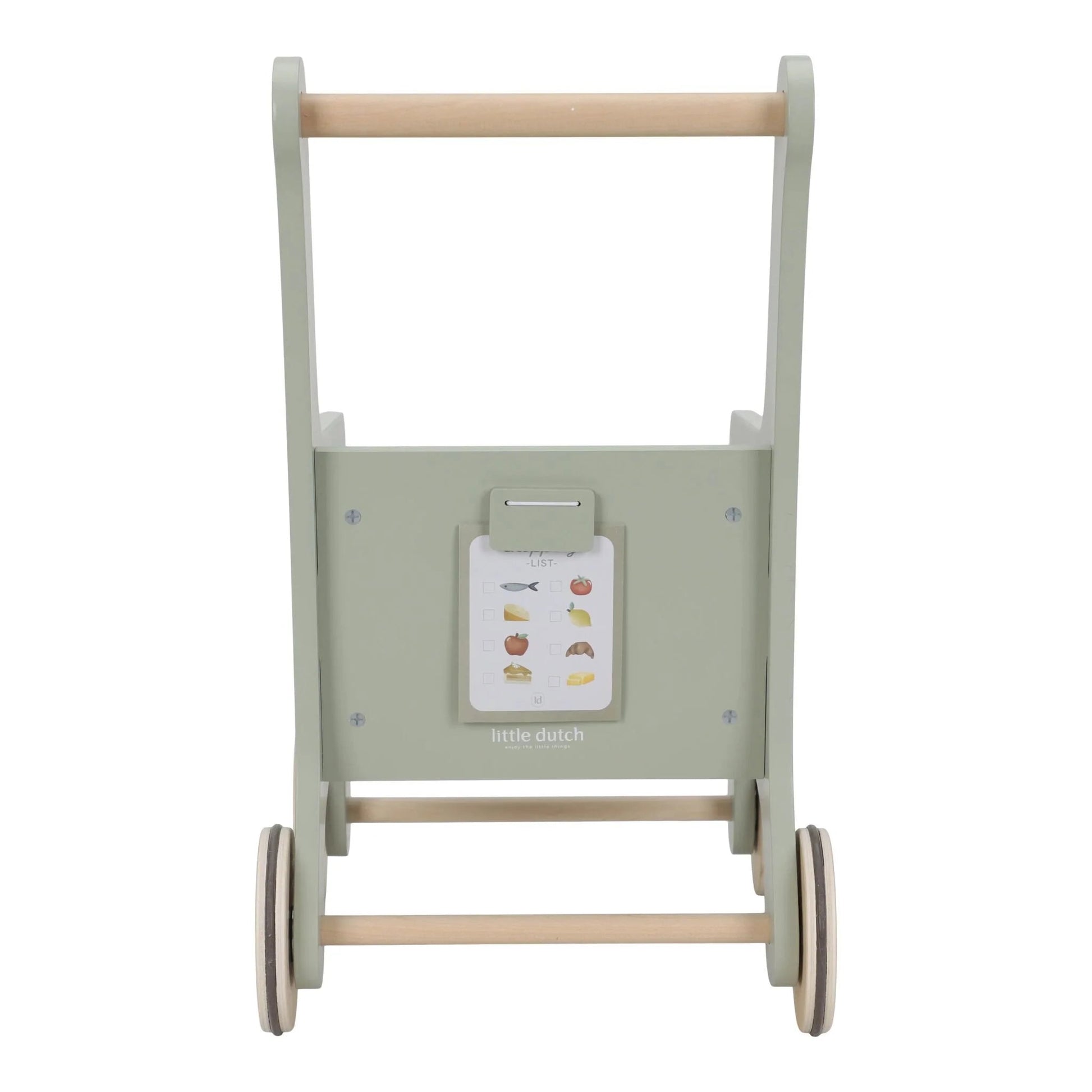 Houten winkelwagen - Groen - Casteleyn