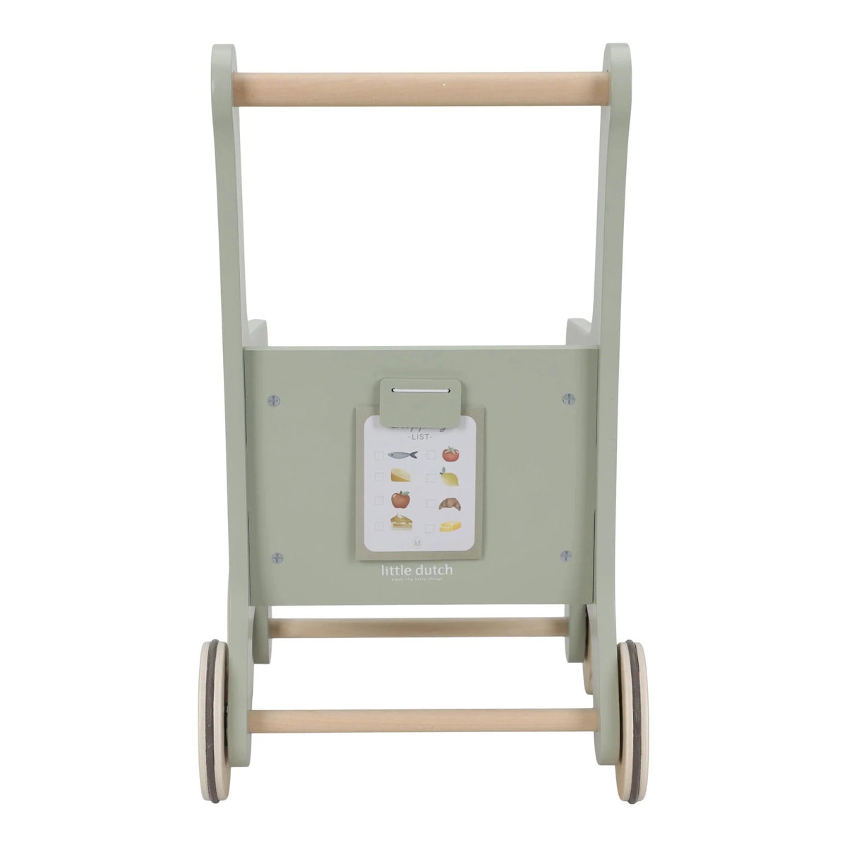 Houten winkelwagen - Groen - Casteleyn