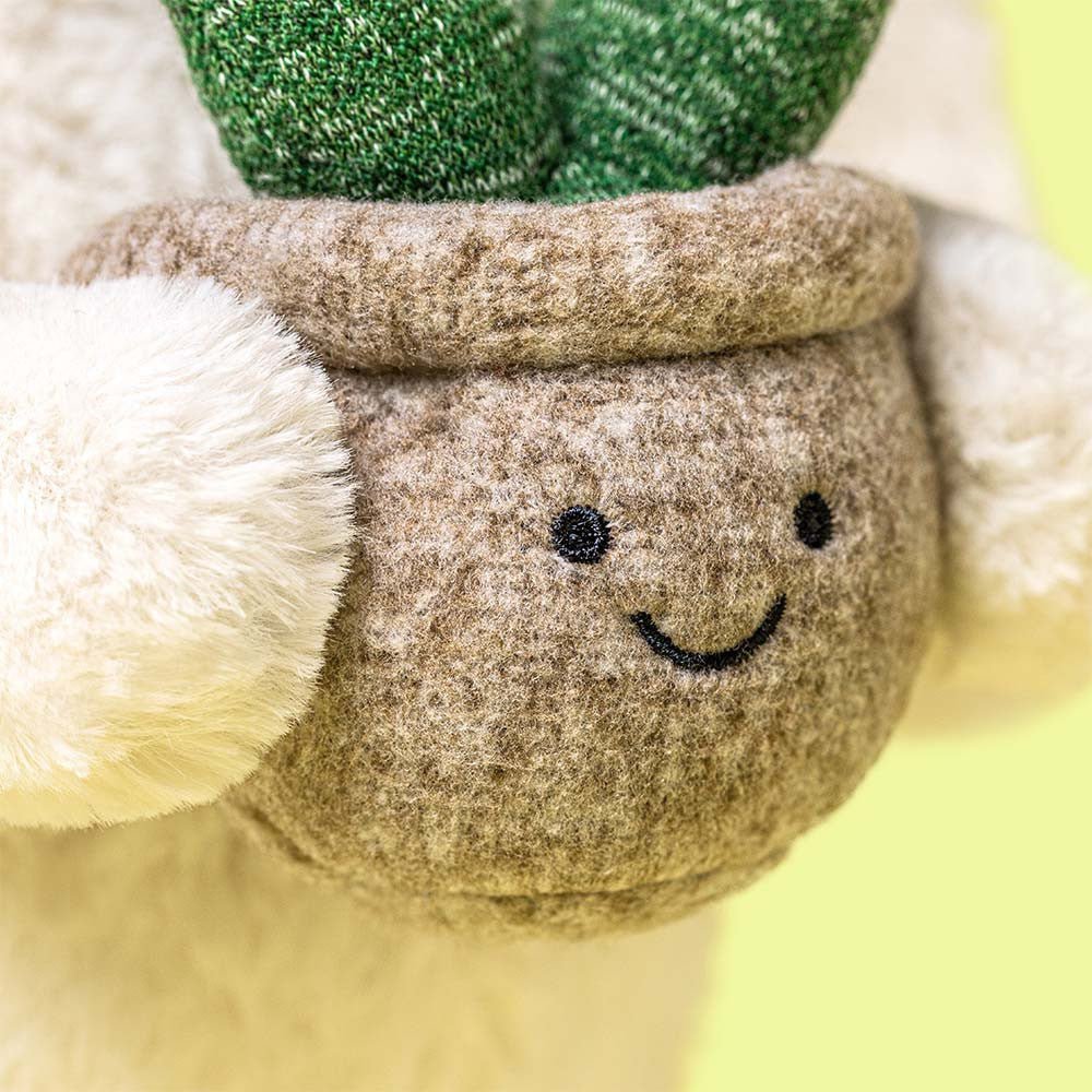 Jellycat Cream Bunny With Plant - Casteleyn