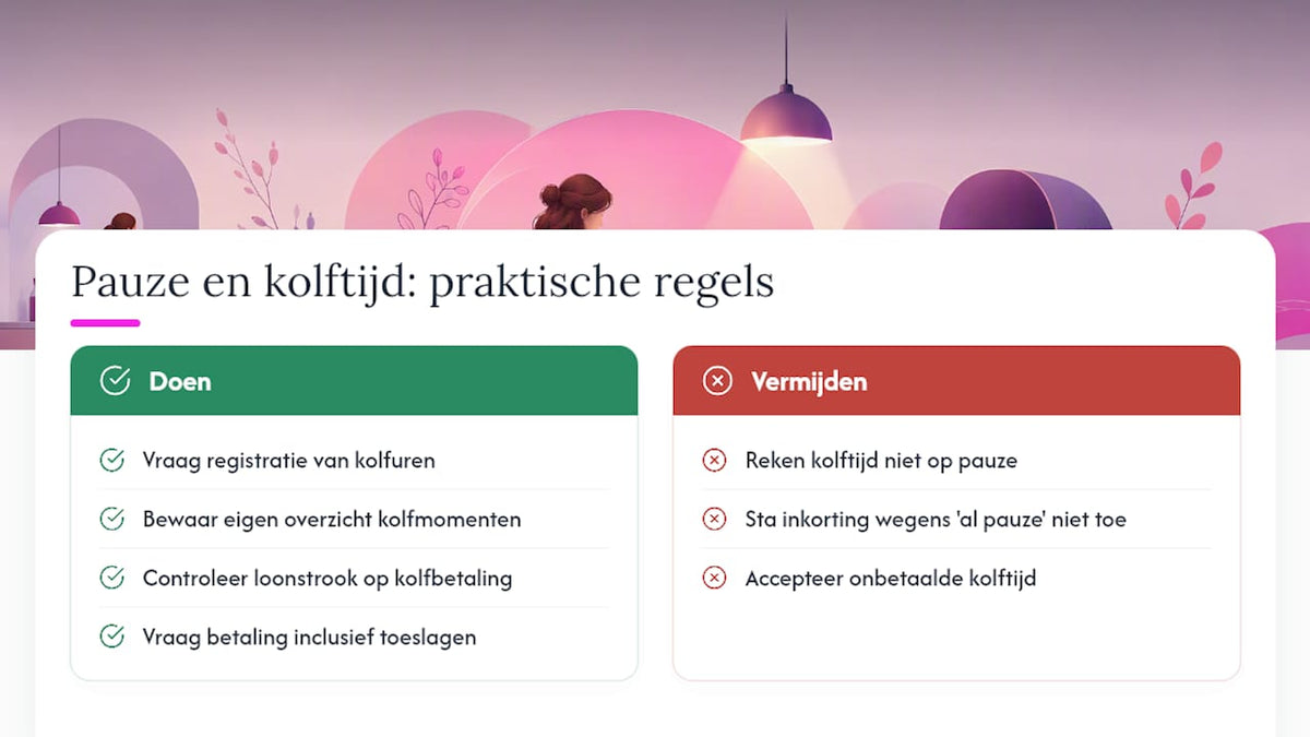 Kolven op werk: pauzes en vergoeding tijdens kolftijd