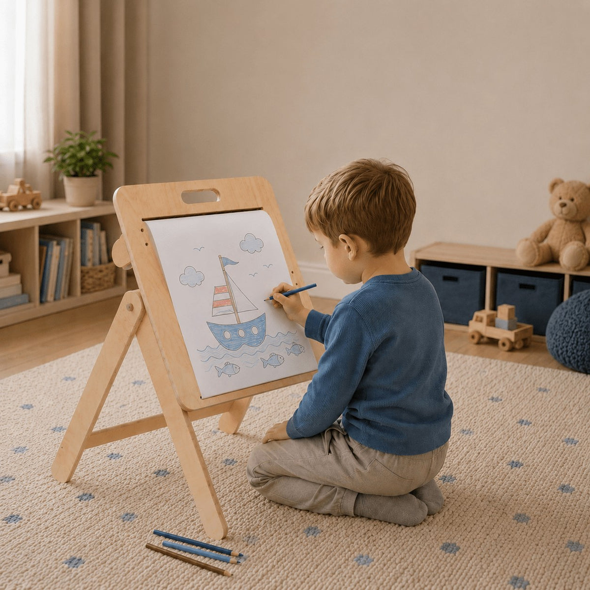 Drawing Board and Table 2in1 with Paper Roll