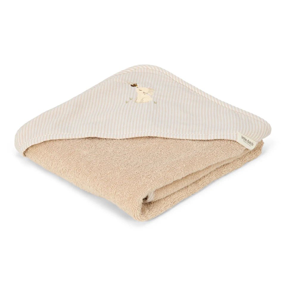 Little Dutch Badcape - Beige - 75 x 75 - Newborn Naturals - Baby Bunny - Casteleyn